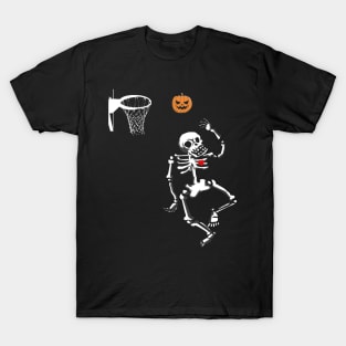 basketball skeleton halloween T-Shirt